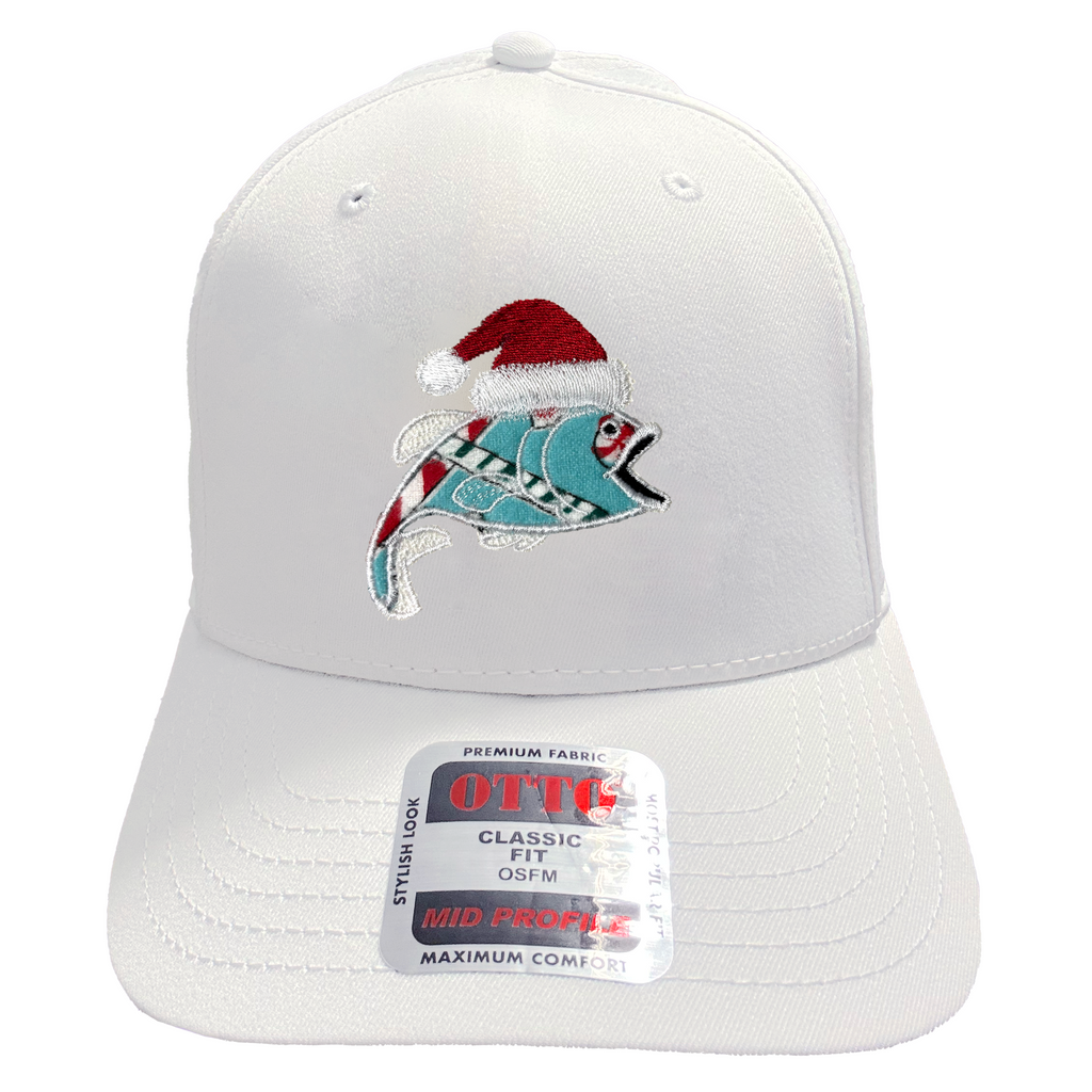 Christmas Fish Embroidered Hat