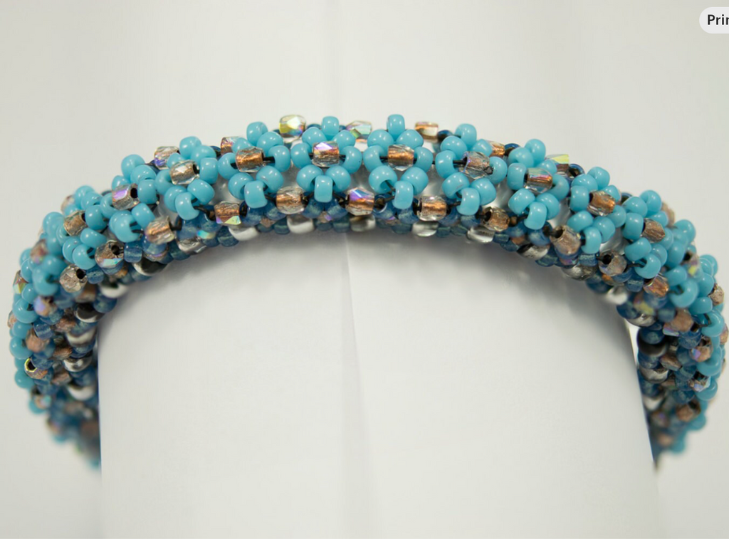 Beading Pattern to make the Endless Flower Bangle  PDF (Instant Download)