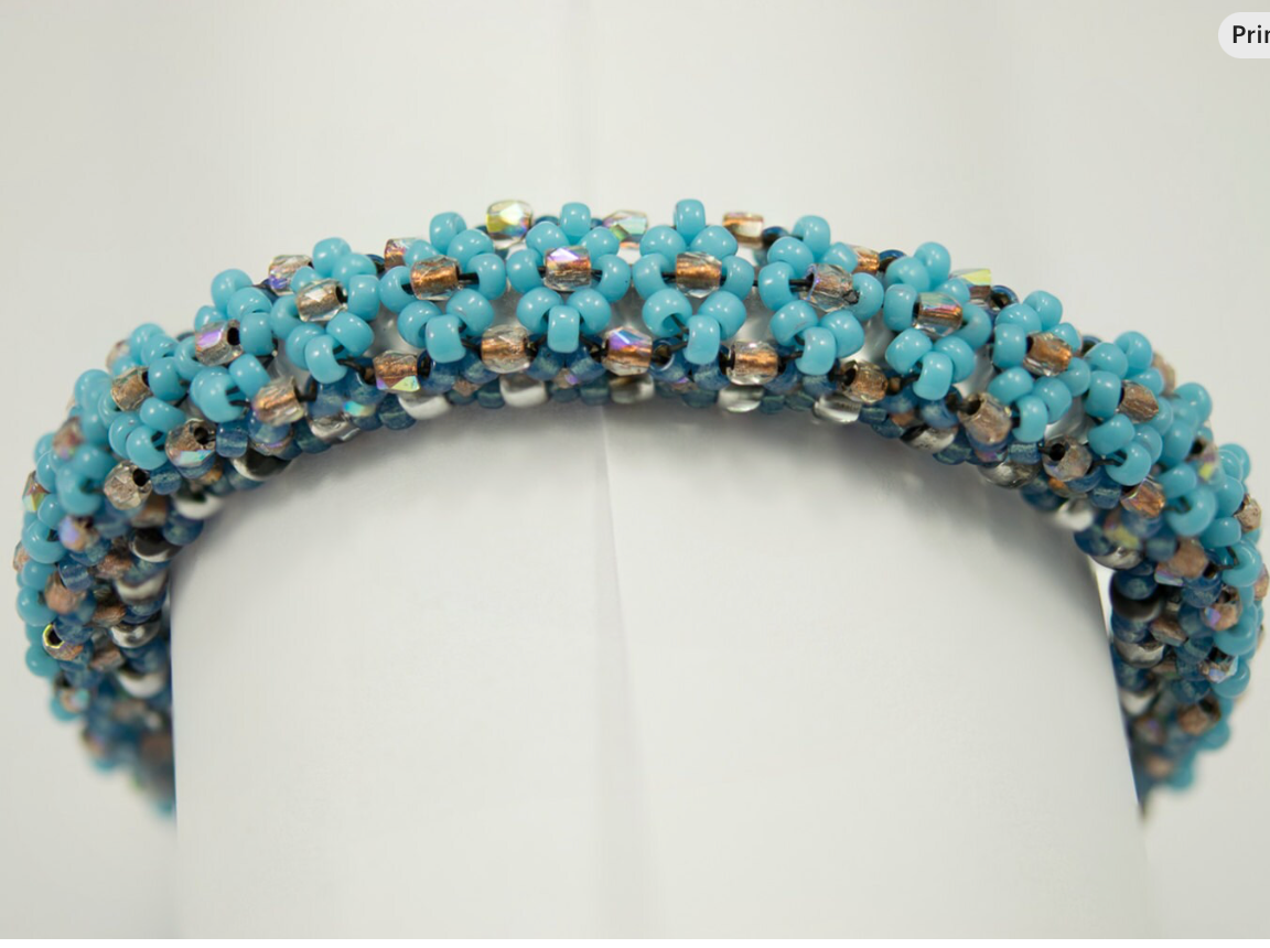 Beading Pattern to make the Endless Flower Bangle  PDF (Instant Download)