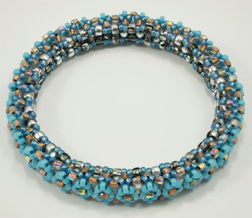 Beading Pattern to make the Endless Flower Bangle  PDF (Instant Download)