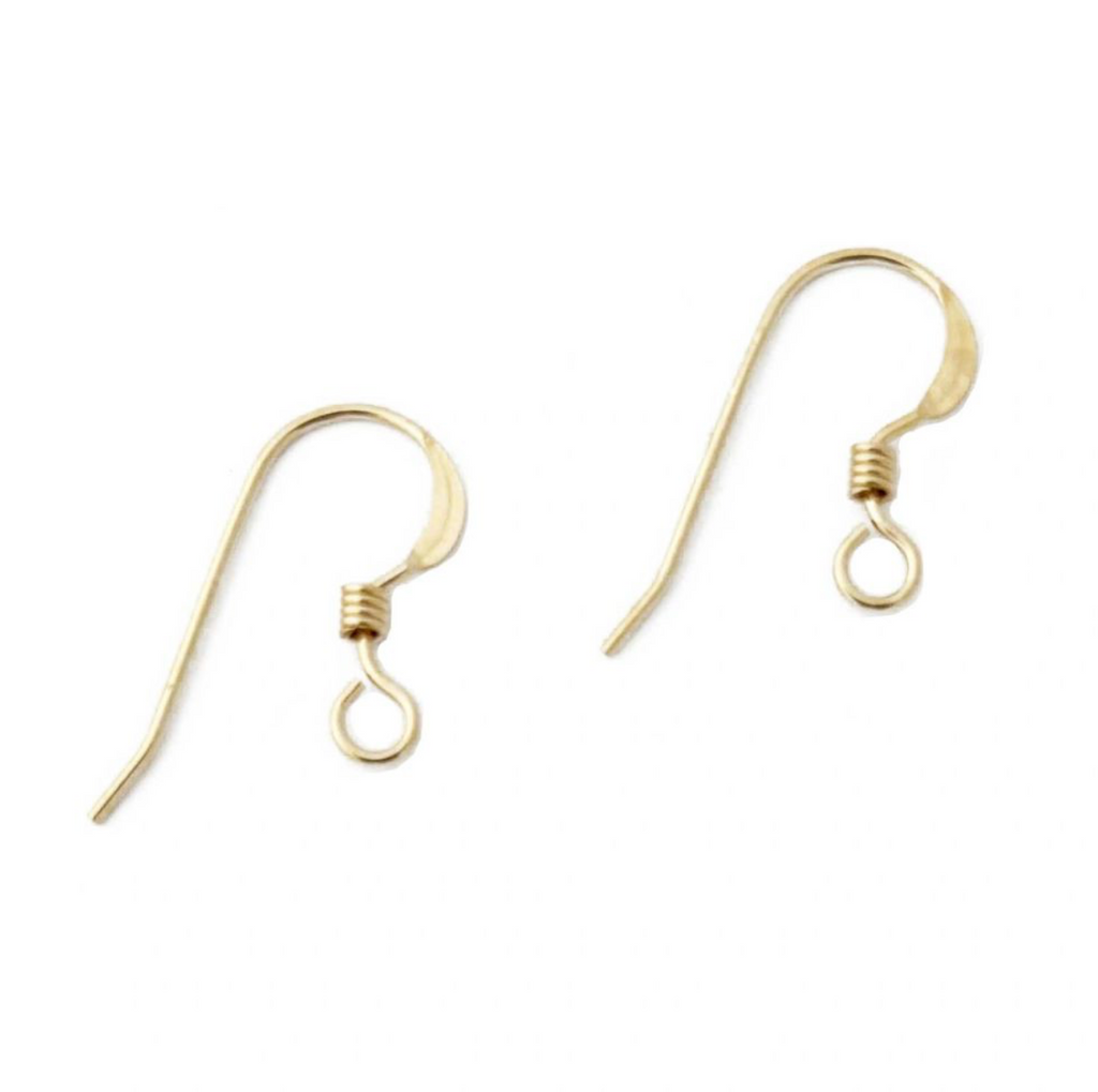 FLAT EAR WIRE W/2MM RING/COIL Pack of 2