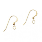 FLAT EAR WIRE W/2MM RING/COIL Pack of 2