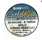 Craft Wire 20 gauge for jewelry making, non tarnish, easy to work with.