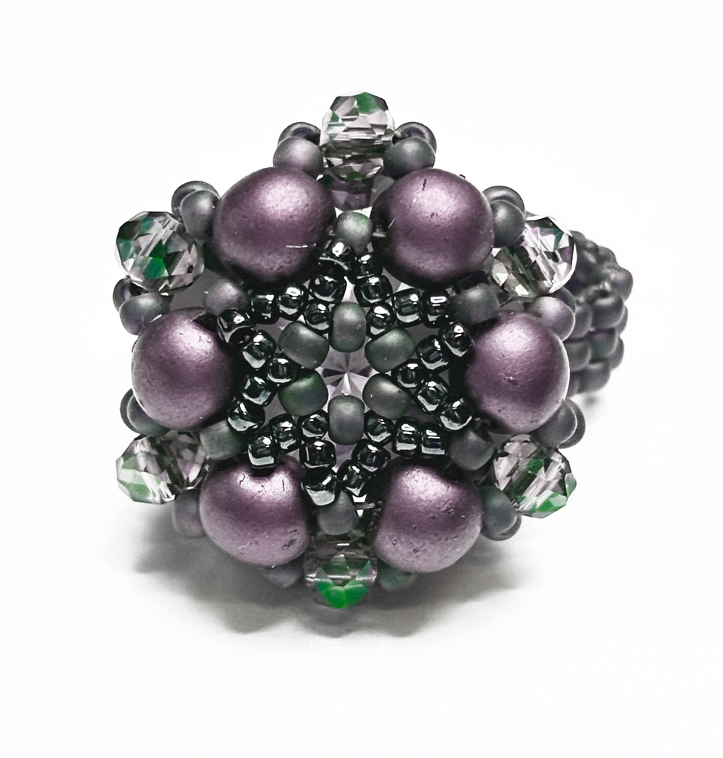 Beading Pattern to make a Round Duo Ring PDF (Instant Download)