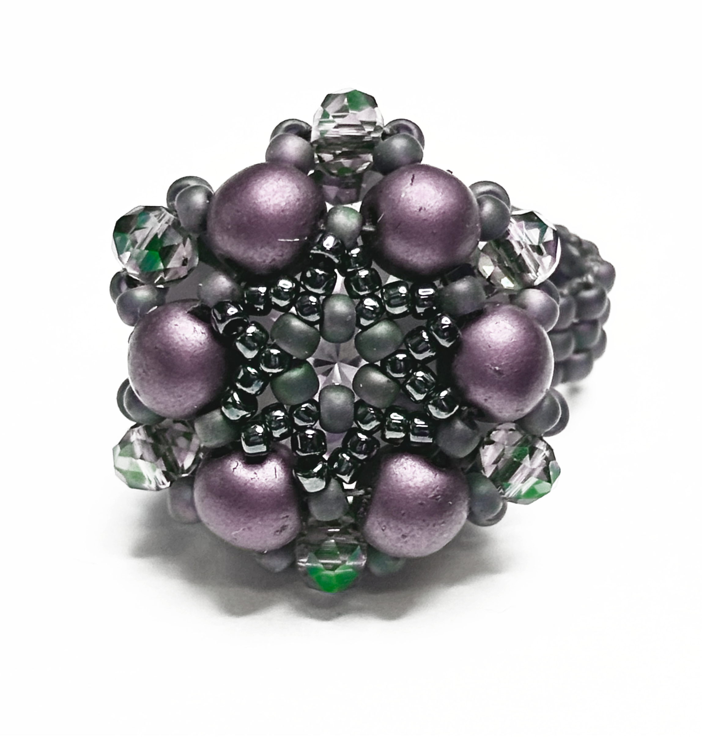 Beading Pattern to make a Round Duo Ring PDF (Instant Download)