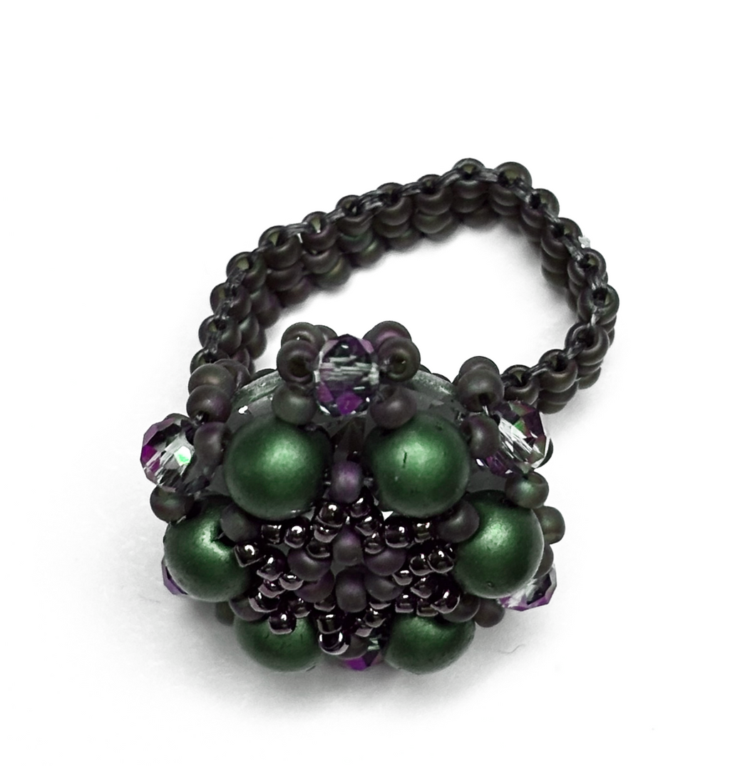 Beading Pattern to make a Round Duo Ring PDF (Instant Download)