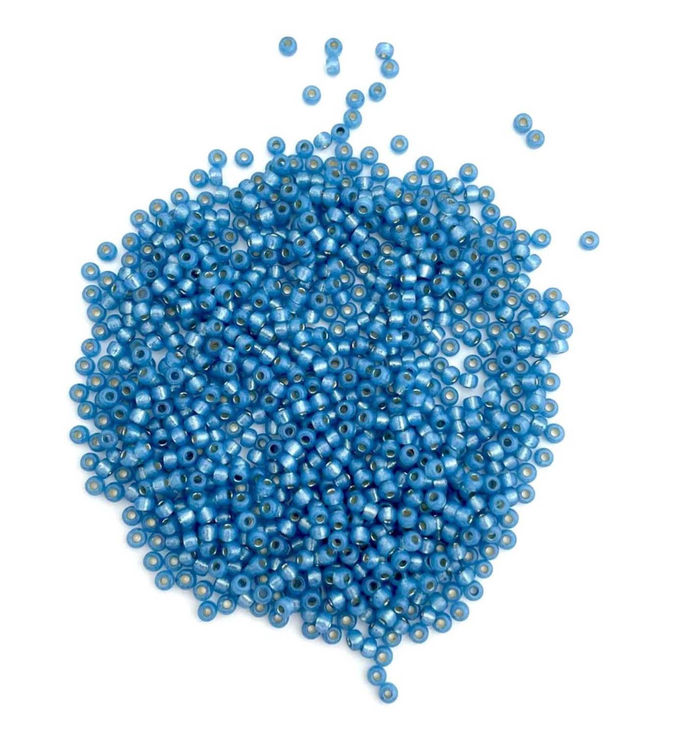 11/0 Miyuki Duracoat Silver Lined Powder Blue