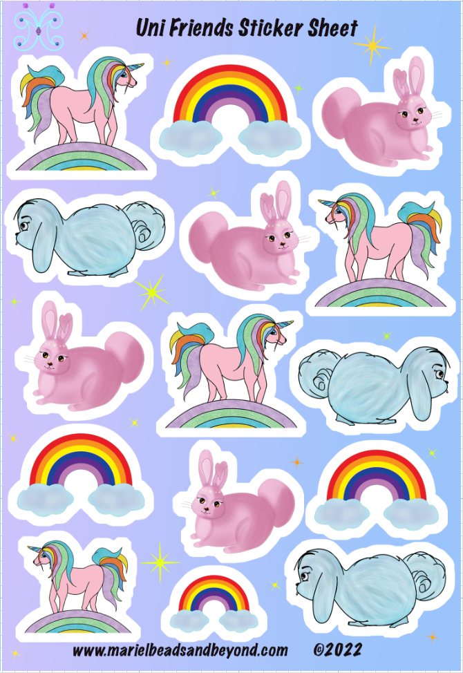 Kiss Cut Friendly Sticker Sheet