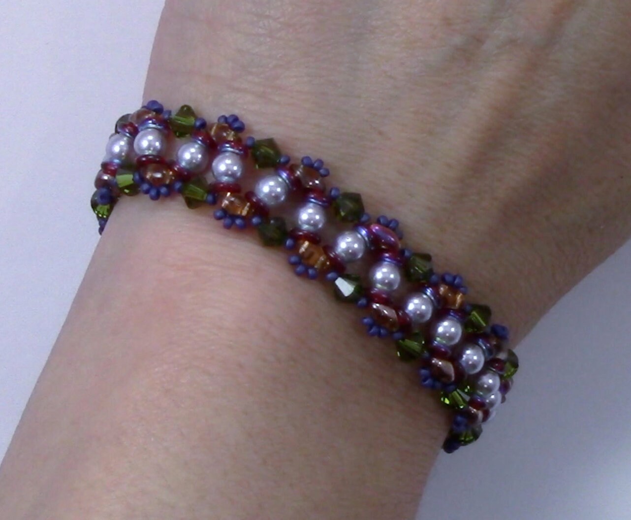 Beading Pattern to make the Shimmering Duo Bracelet PDF (Instant Download)