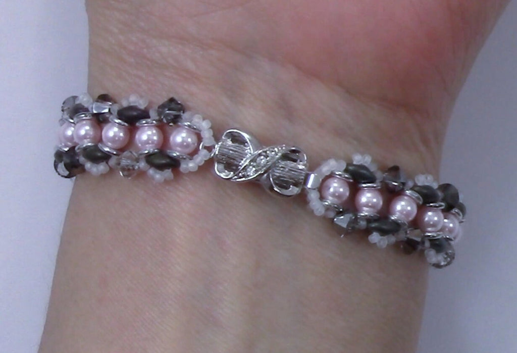 Beading Pattern to make the Shimmering Duo Bracelet PDF (Instant Download)